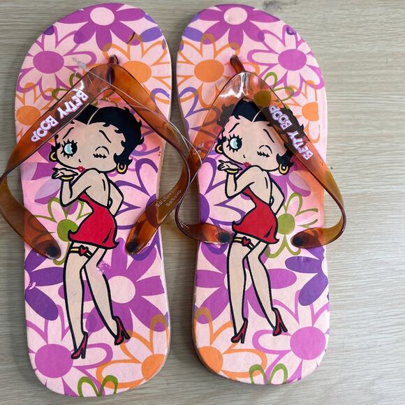 Betty Boop Womens Beach Flip flop Sandals Size 8.5 - Picture 2 of 5